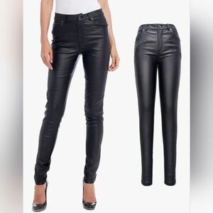 Women's Black Faux Leather Pants